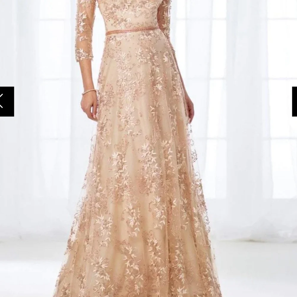Gorgeous champagne mother-of-the-bride dress - Picture 1 of 7
